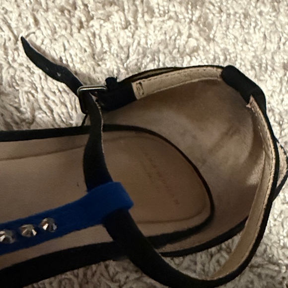 Zara Black and Blue Embellished Sandals - Picture 5 of 6